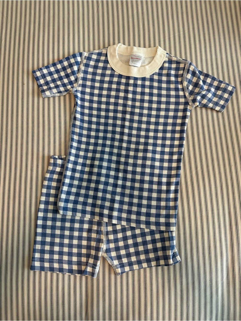 Hanna Andersson Size 5 Gingham Short-Sleeve Pajama Set